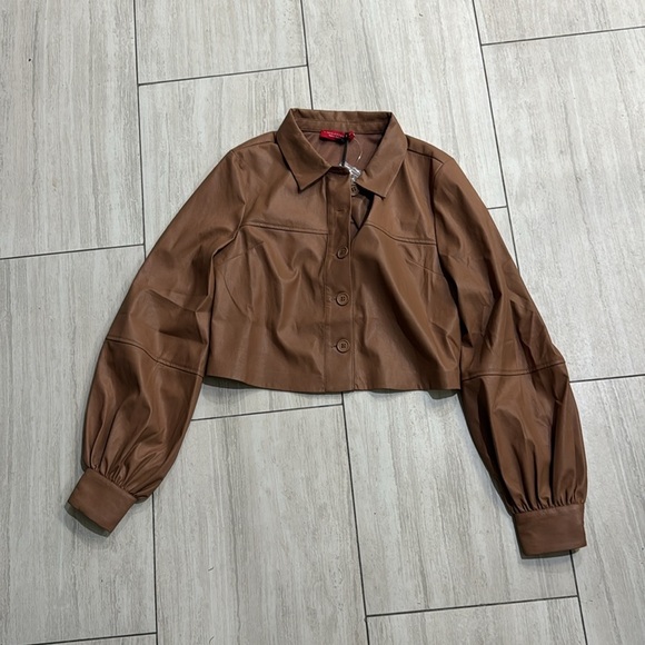 n:PHILANTHROPY Women's  Faux Leather Aurora-Jacket - Picture 3 of 7